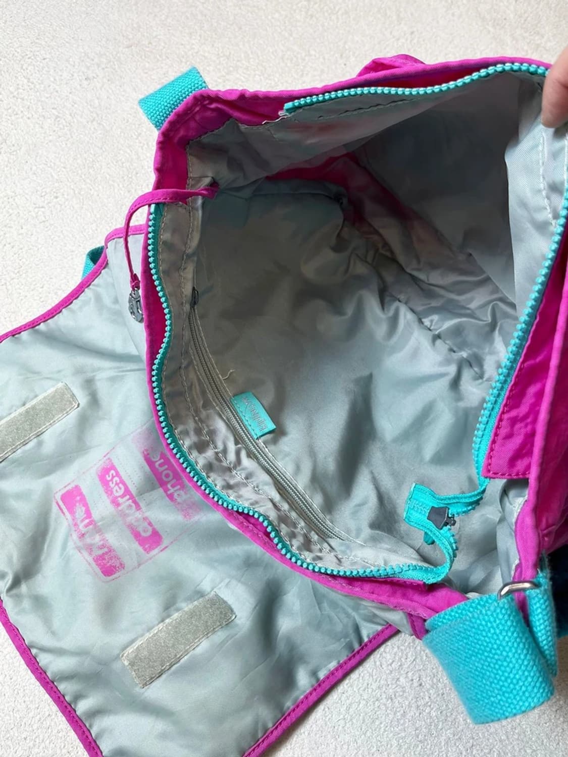 키플링 00's Y2K 핑크 민트 고랄라 크로스백 A1850 상품이미지8