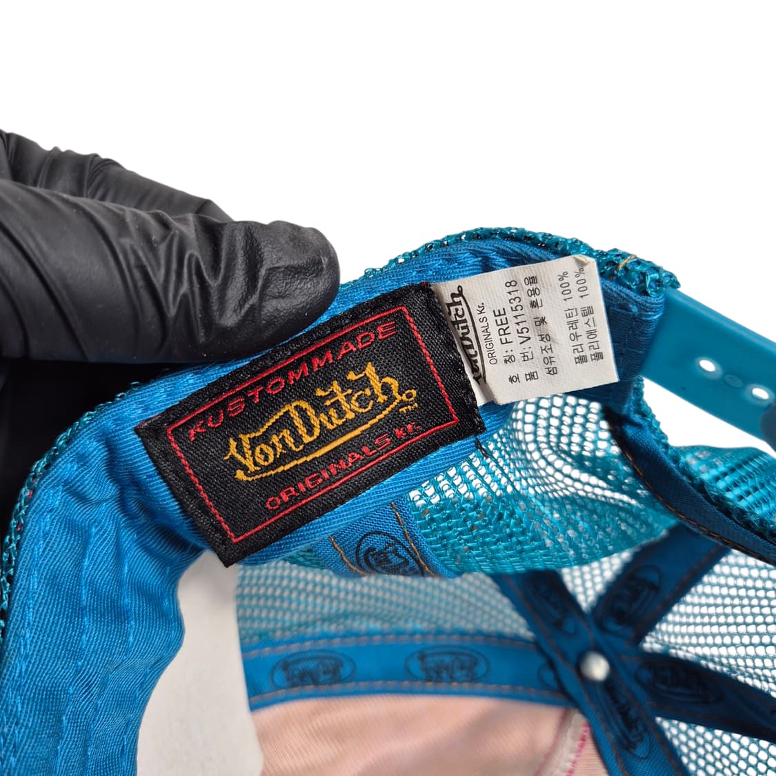 VonDuTch) 본더치 Y2K 패치 로고 매쉬캡 핑크블루 상품이미지6