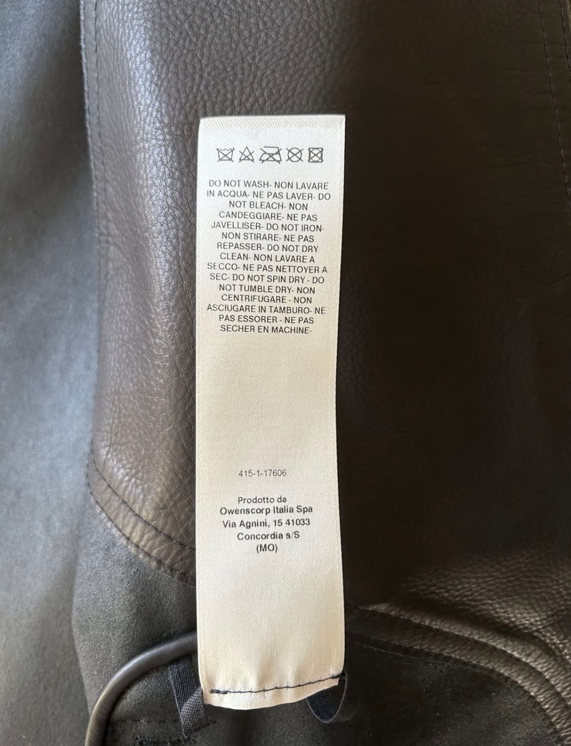 21FW 릭오웬스 인타르시아 레더 자켓 50사이즈 상품이미지7