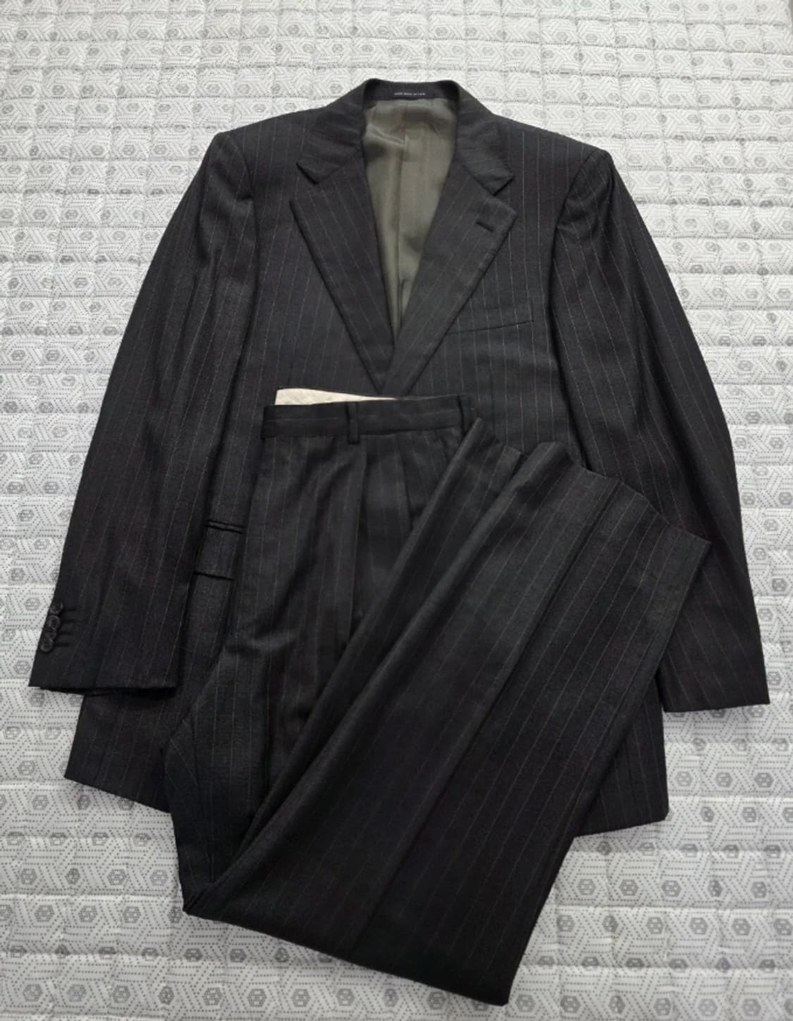 로로피아나 남성 스트라이프 정장 셋업 52R 상품이미지1