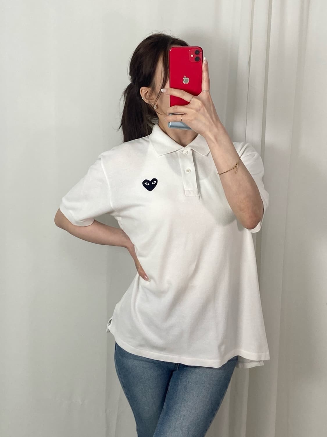 꼼데가르송 화이트 PK 상품이미지1