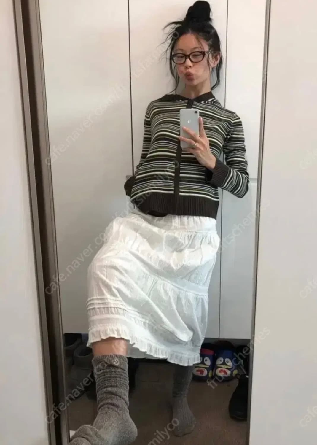 코이세이오 소프트 니트 스트라이프 집업 상품이미지2