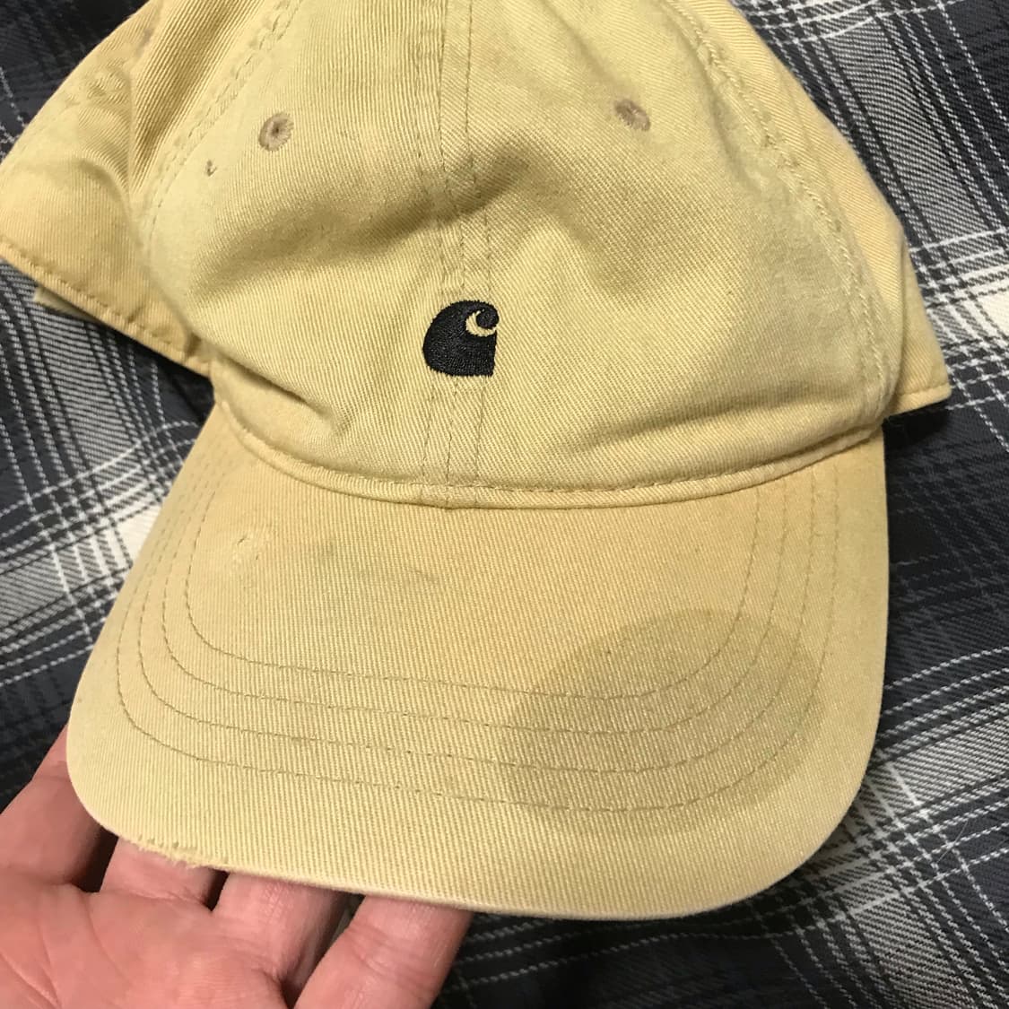 빈티지 칼하트 데저트 베이지 미니로고 볼캡 상품이미지5