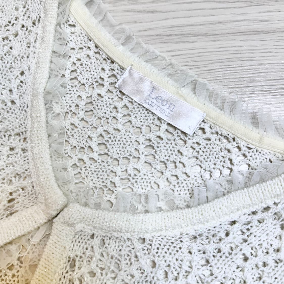 쉬폰프릴 트윙클 크로셰 가디건 상품이미지3