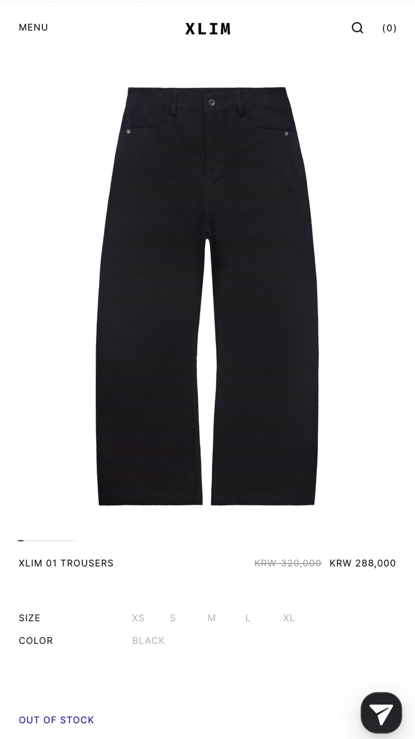 XLIM 01 TROUSERS Xl 상품이미지1