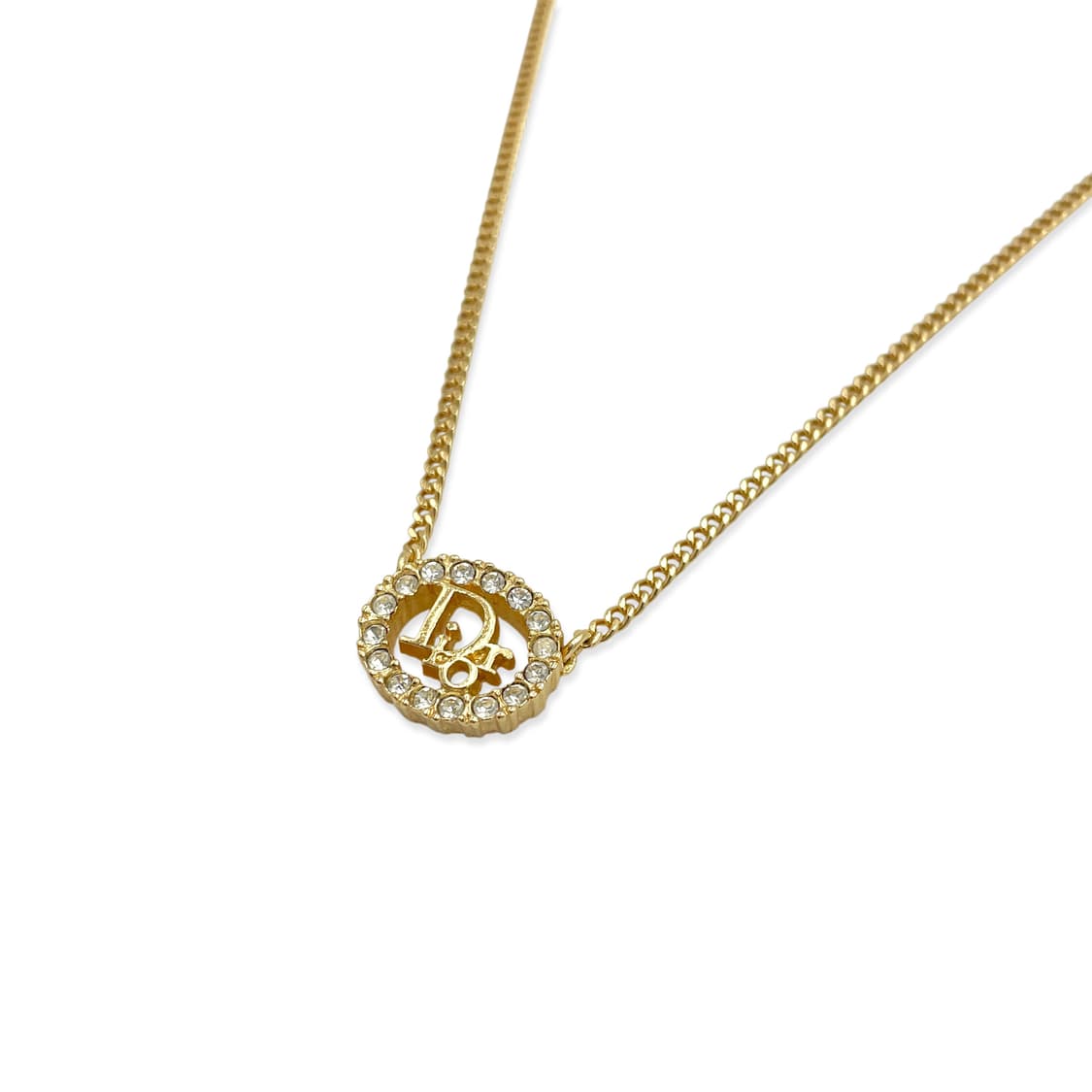 디올 라인스톤 오블리크 로고 펜던트 목걸이 상품이미지1