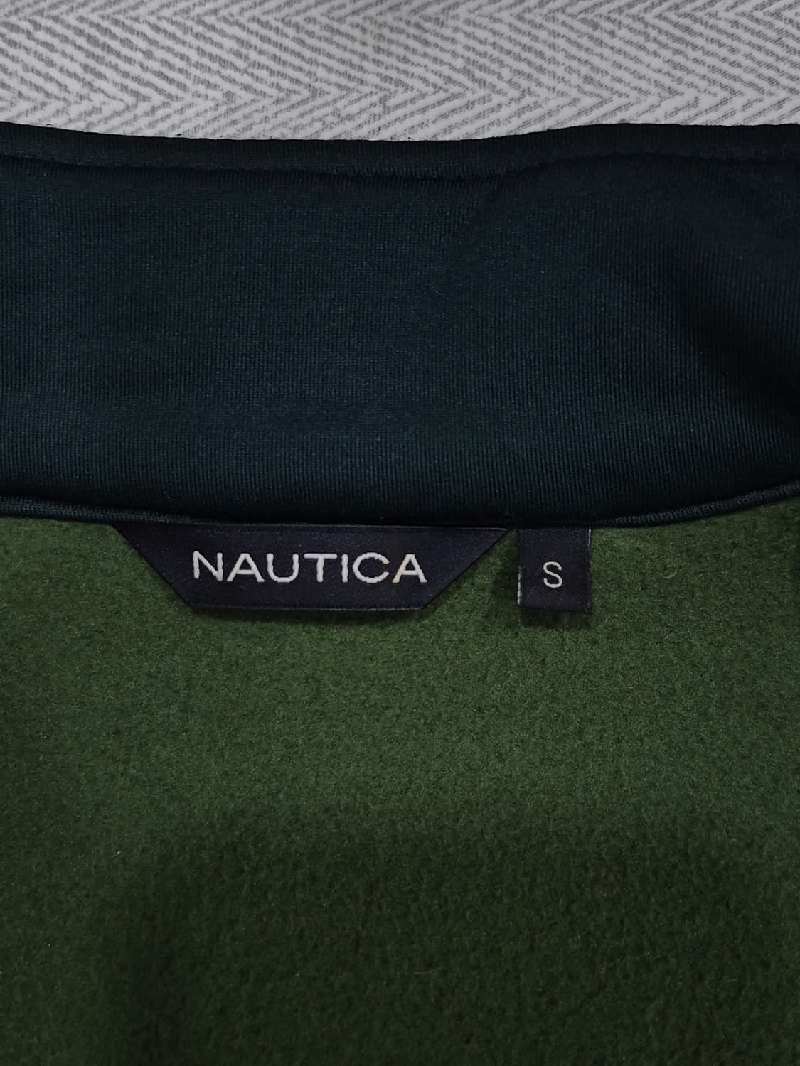 노티카 초록색 패턴 플리스후리스 재킷 여성 90사이즈(상태 최상급) 상품이미지5