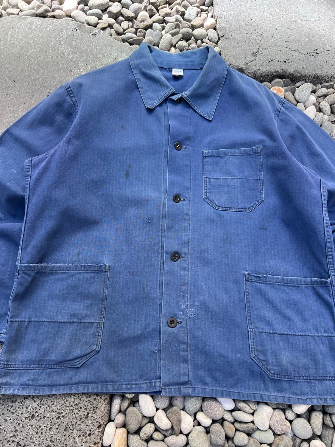 FADED VINTAGE WASHING HBT 헤링본트윌프렌치워크자켓 상품이미지3