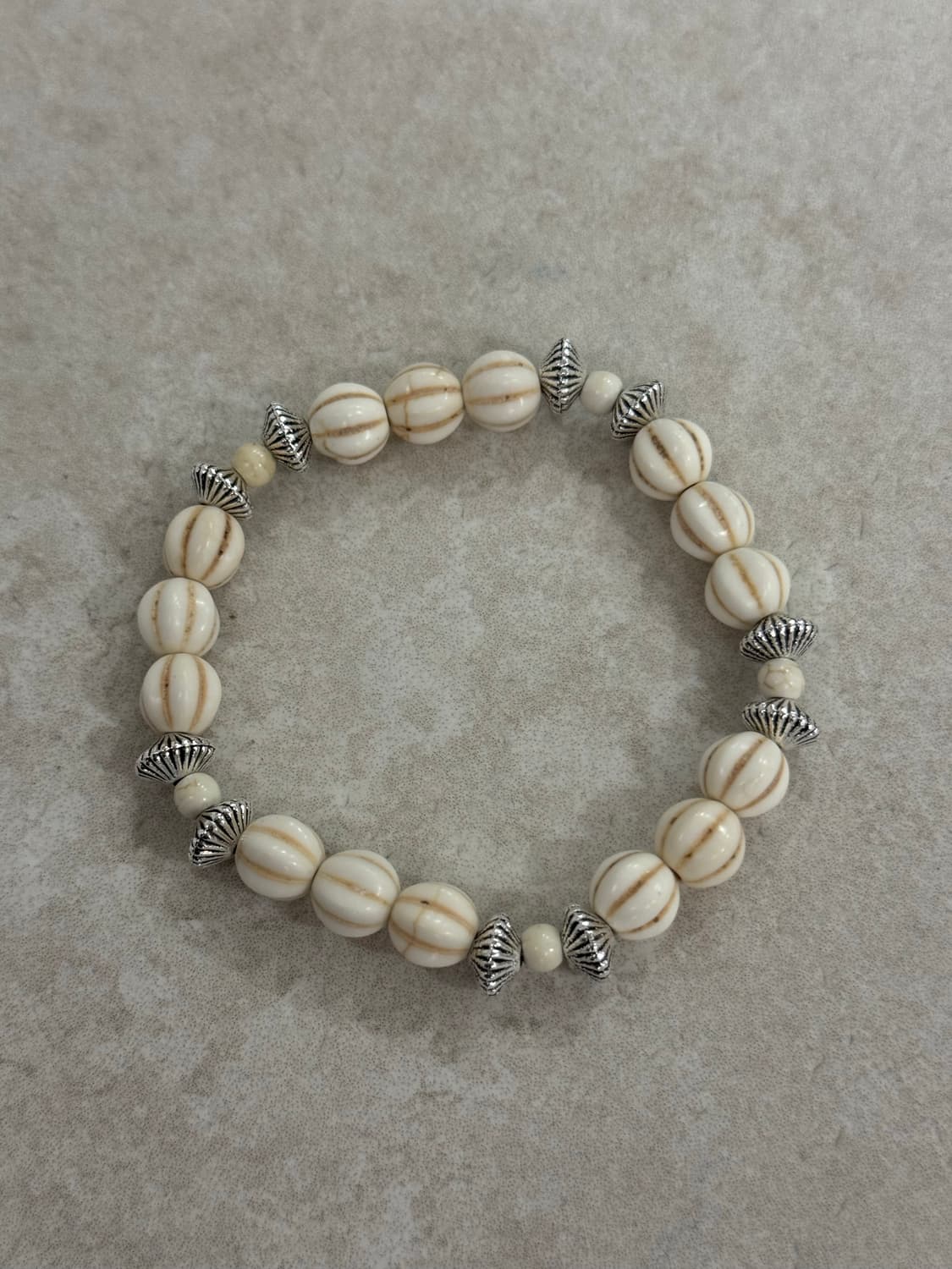 산호석 실버 포인트 팔찌 상품이미지1