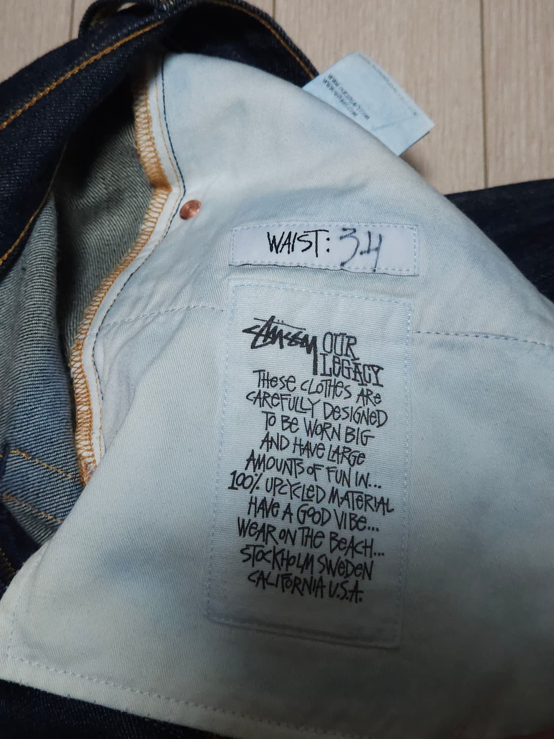 (34) 아워레가시 스투시 워크컷 셀비지 데님 팬츠 상품이미지9