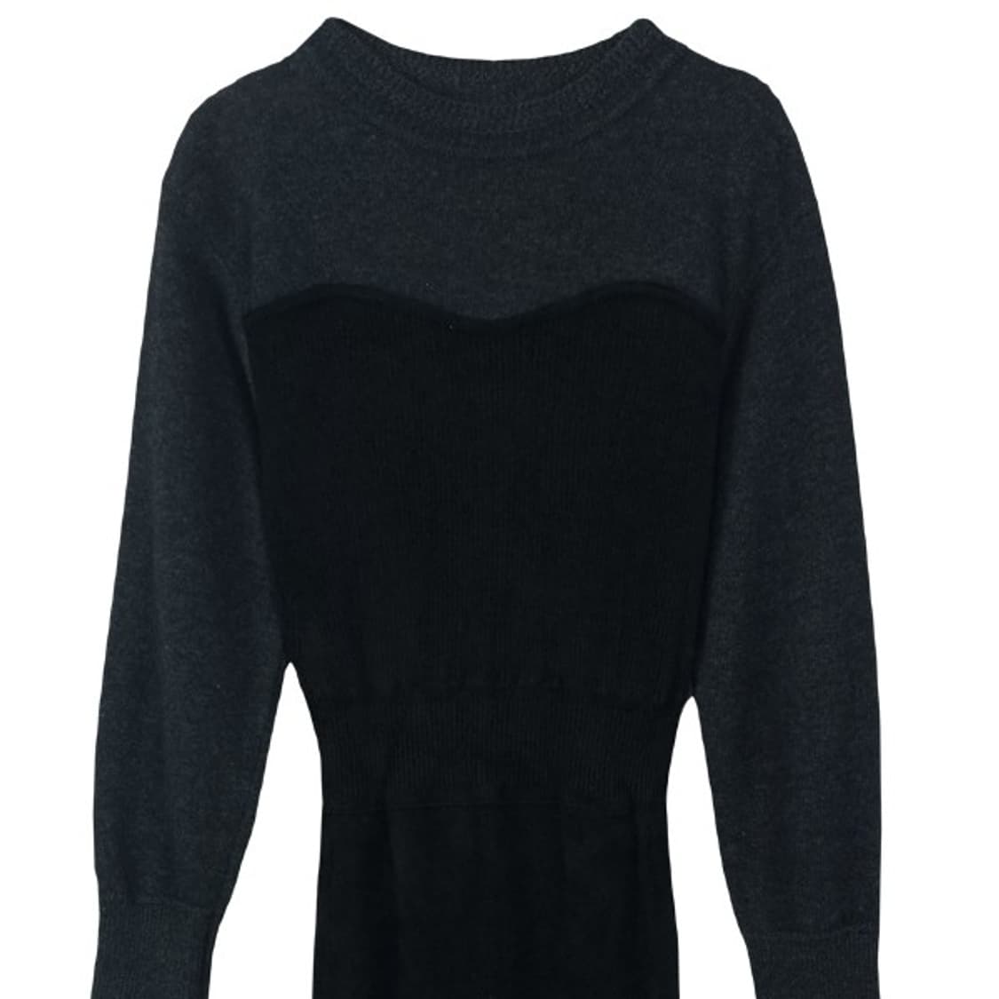 [오브제] 니트 롱원피스 블랙 M19081 상품이미지4