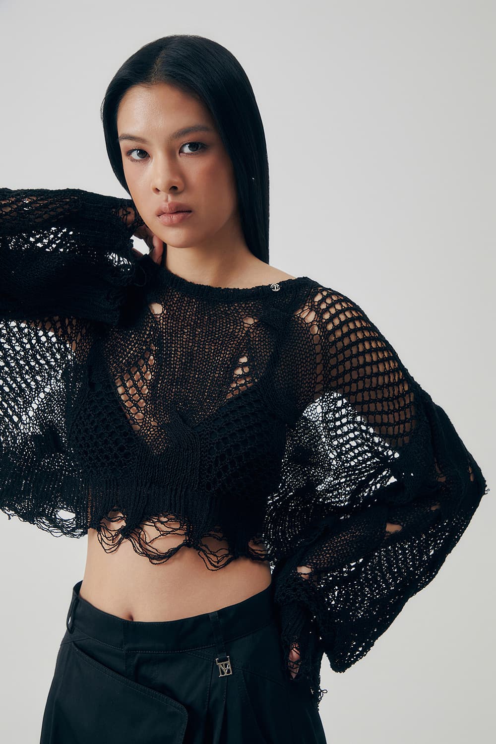 트리밍버드 크롭 니트 상품이미지1