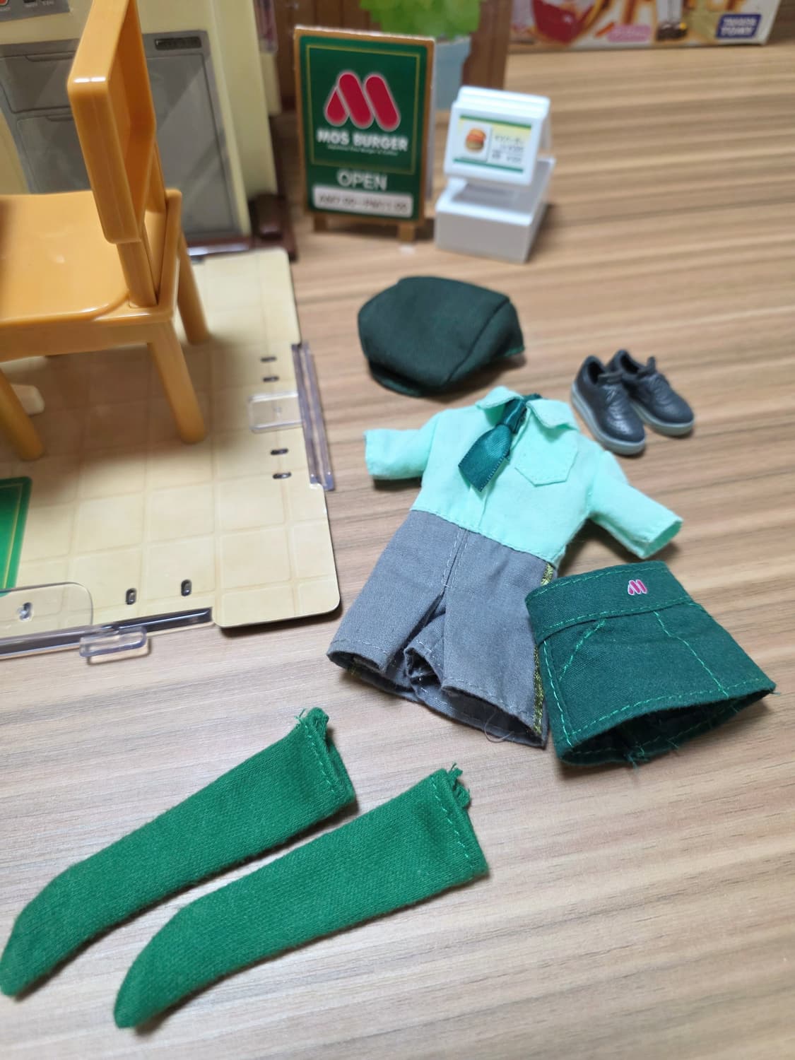 고전 리카짱 모스버거 가게 놀이 장난감 풀박스 상품이미지6