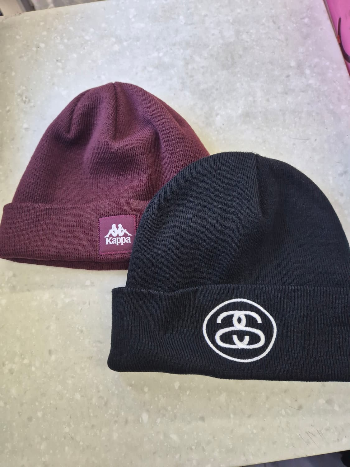 정품) 스투시 로고 골지 비니 블랙 상품이미지3