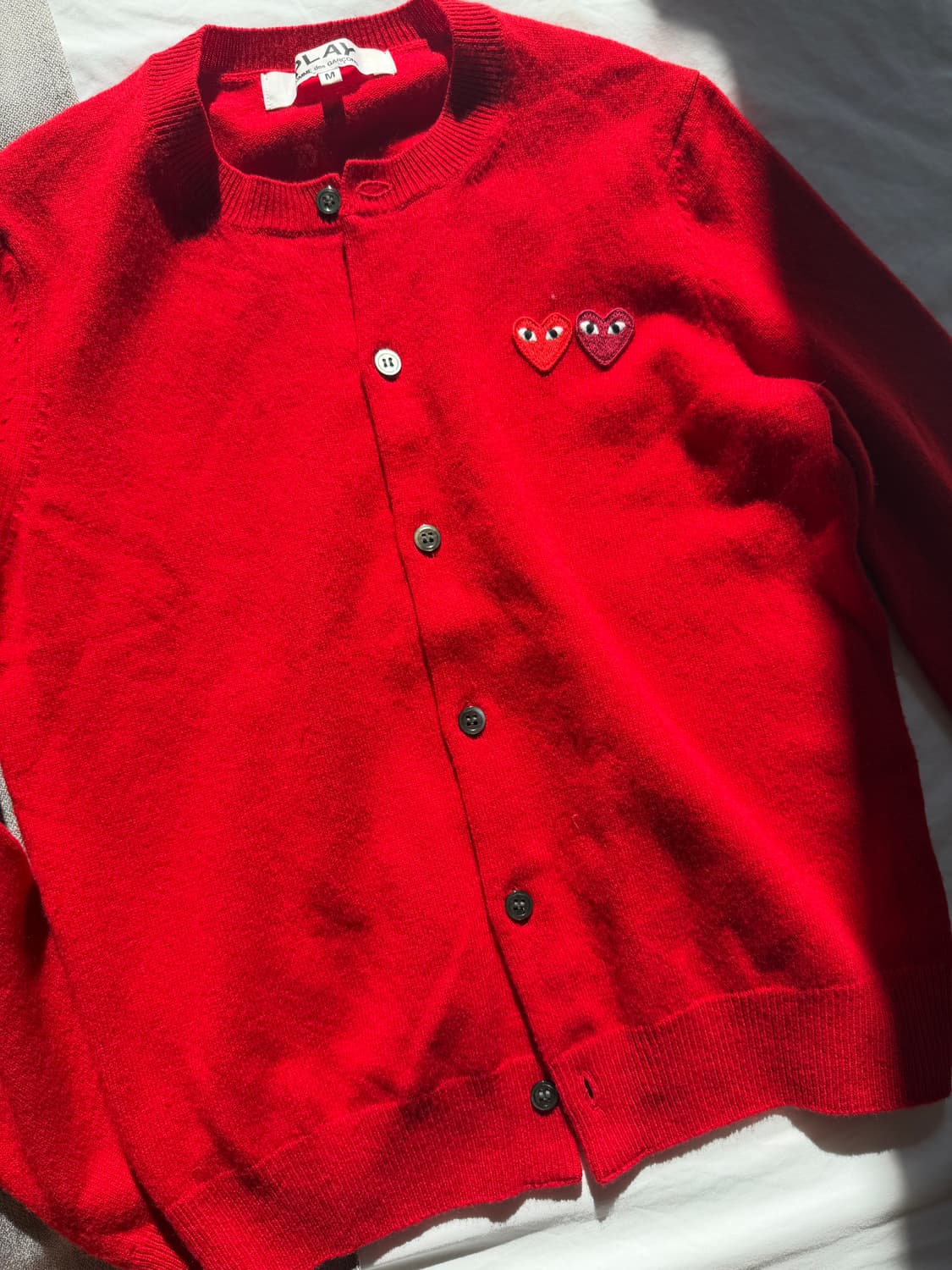 여자) 꼼데가르송 더블와펜 가디건 M 상품이미지5