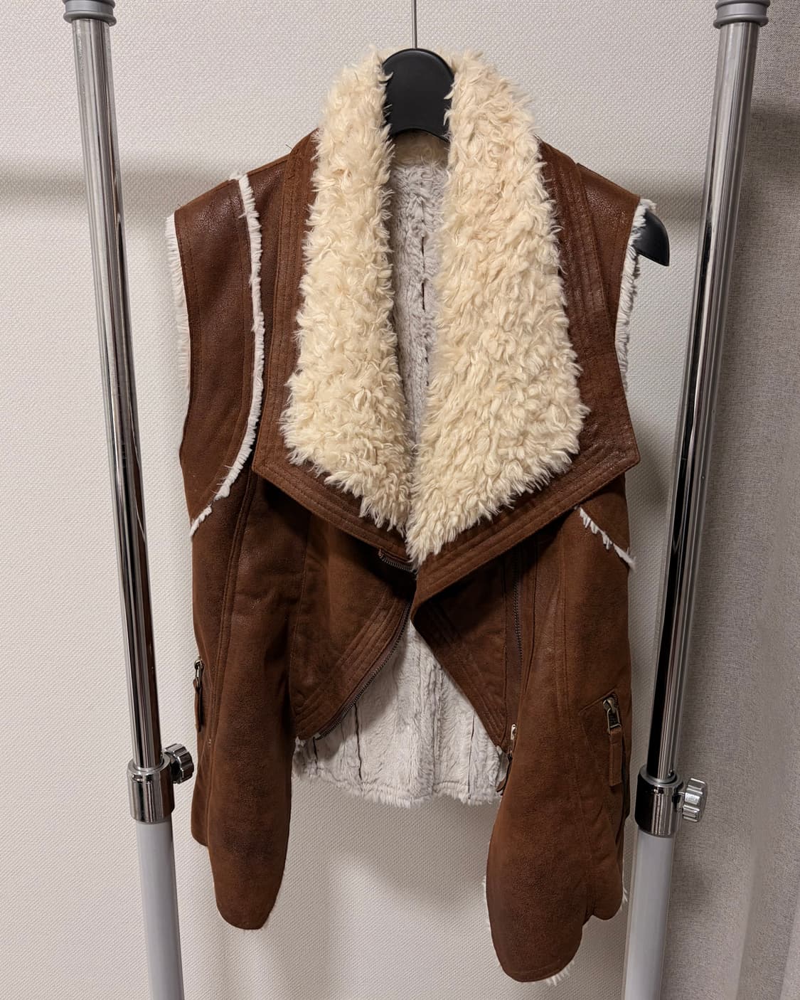 빈티지 스웨이드 퍼 베스트 상품이미지3