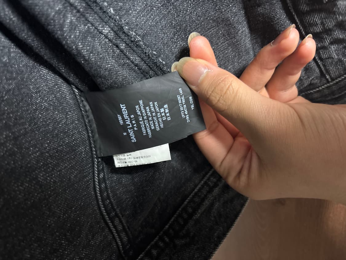 생로랑 흑청 트러커 상품이미지5