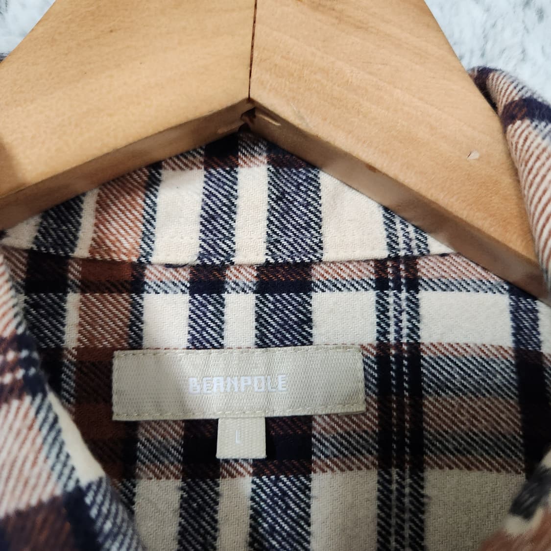 H72 [L] 빈폴 겨울 체크 남방 셔츠 상품이미지3