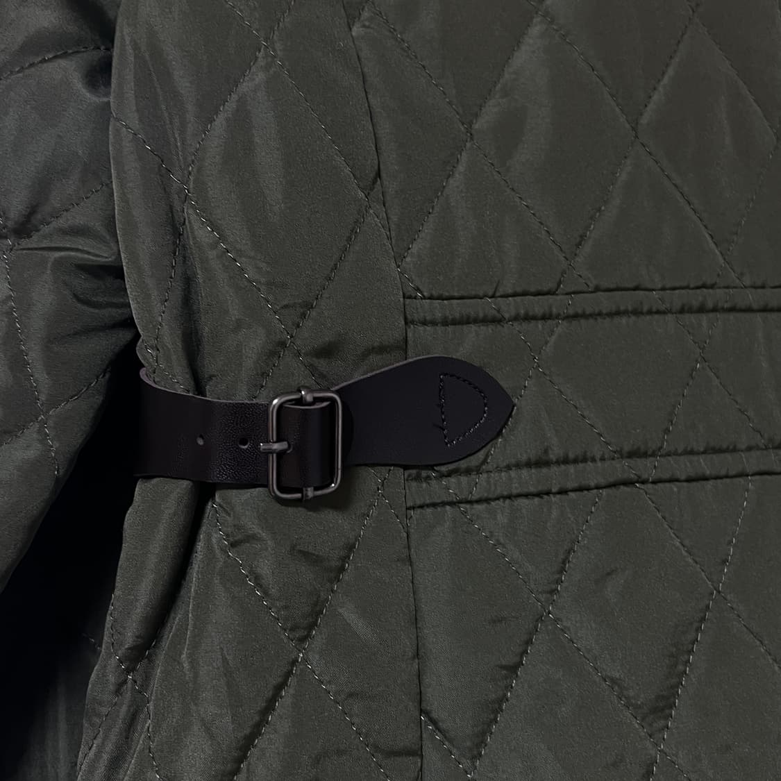 카키 퀼팅 후드 점퍼 상품이미지6