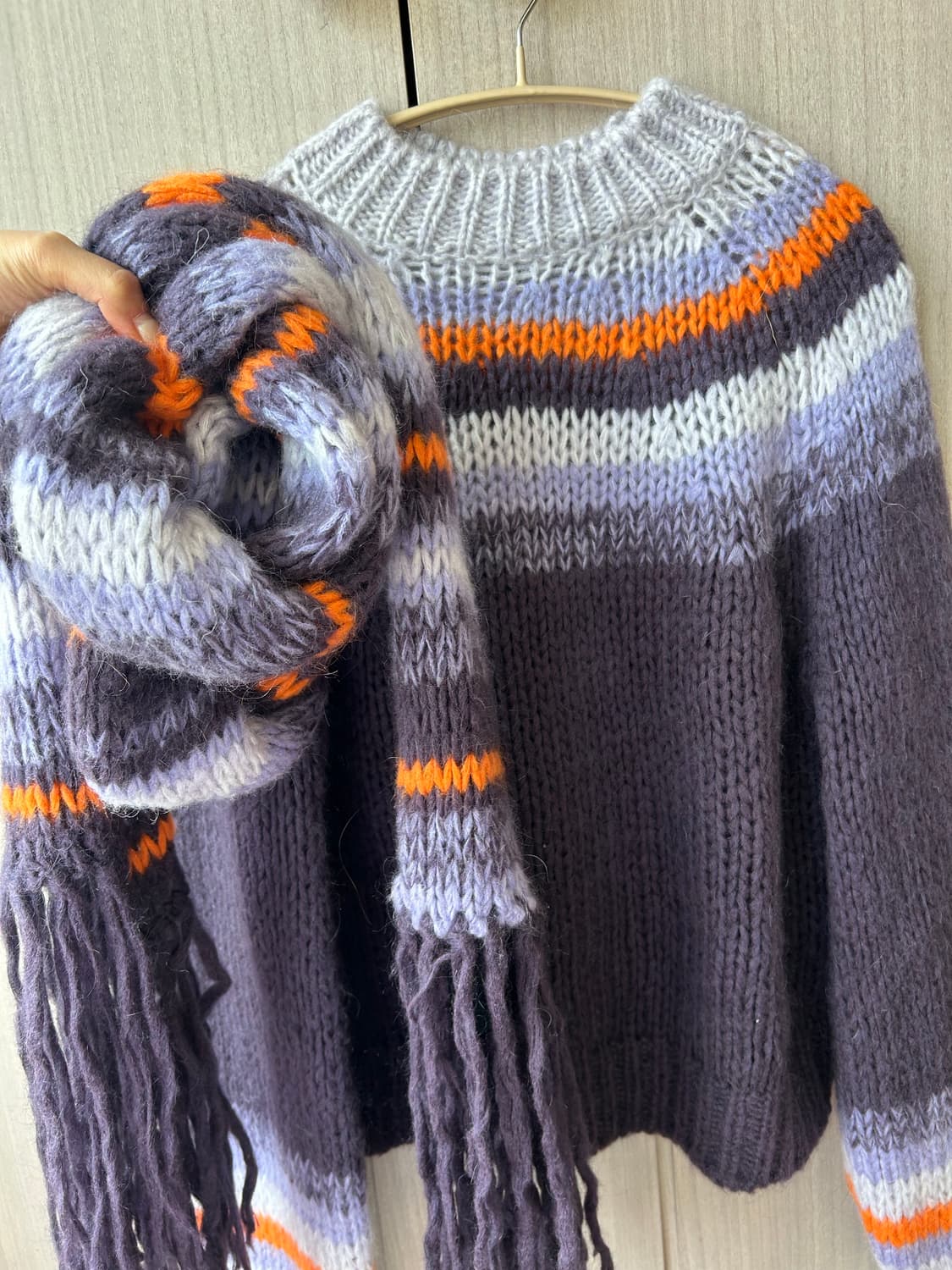 Maje 마쥬 니트 스웨터 + 머플러 세트 상품이미지5