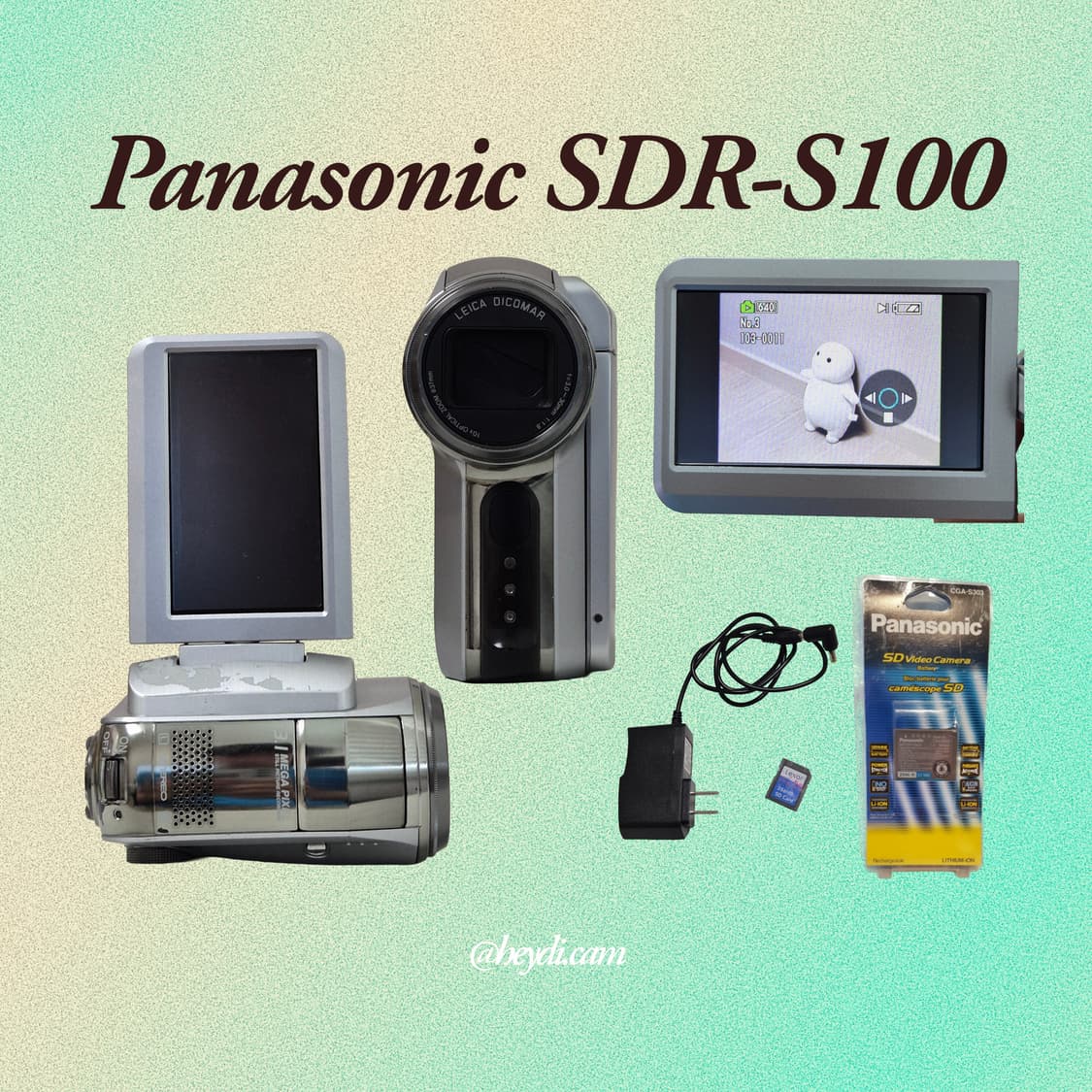 (강민경 캠코더) 파나소닉 sdr-s100 미개봉배터리1추가! 상품이미지3