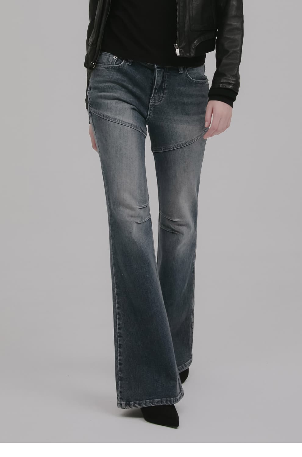 밀리언코르 커브드 라인 중청 부츠컷 데님팬츠  M  상품이미지2