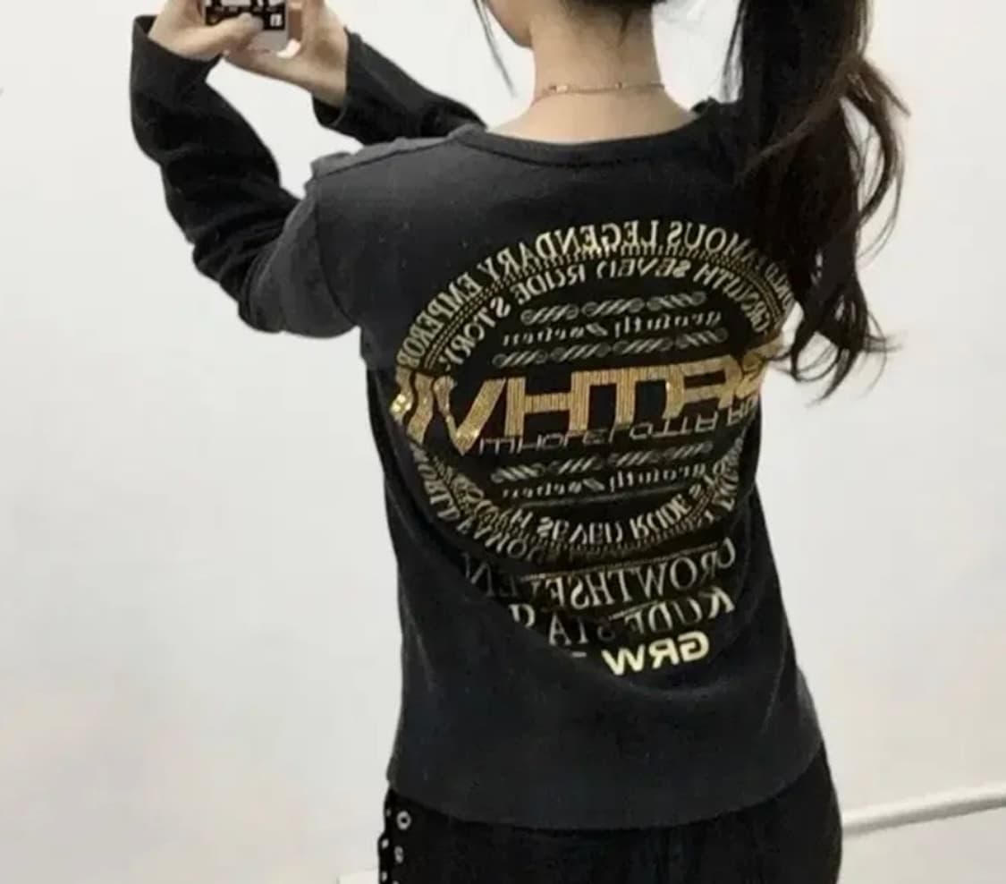 [GRACEWITH] 펑크 y2k 큐빅 롱슬리브 상품이미지2