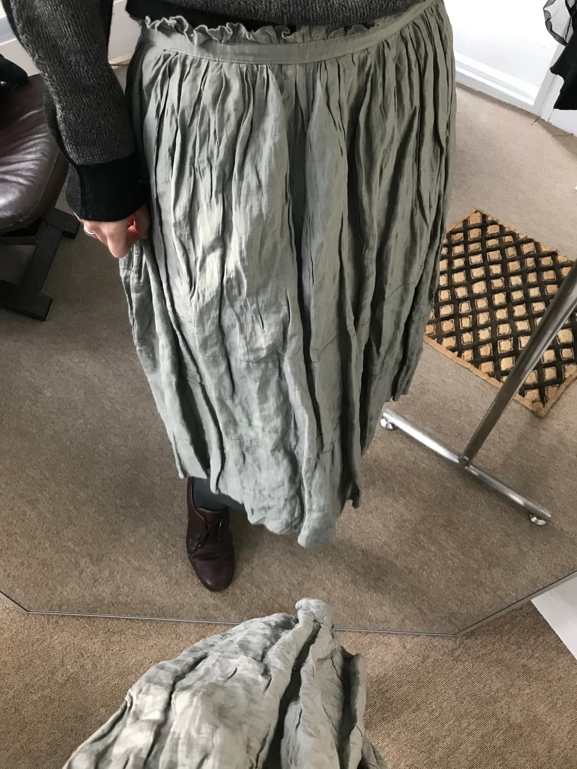 silk wrinkled skirt 상품이미지7