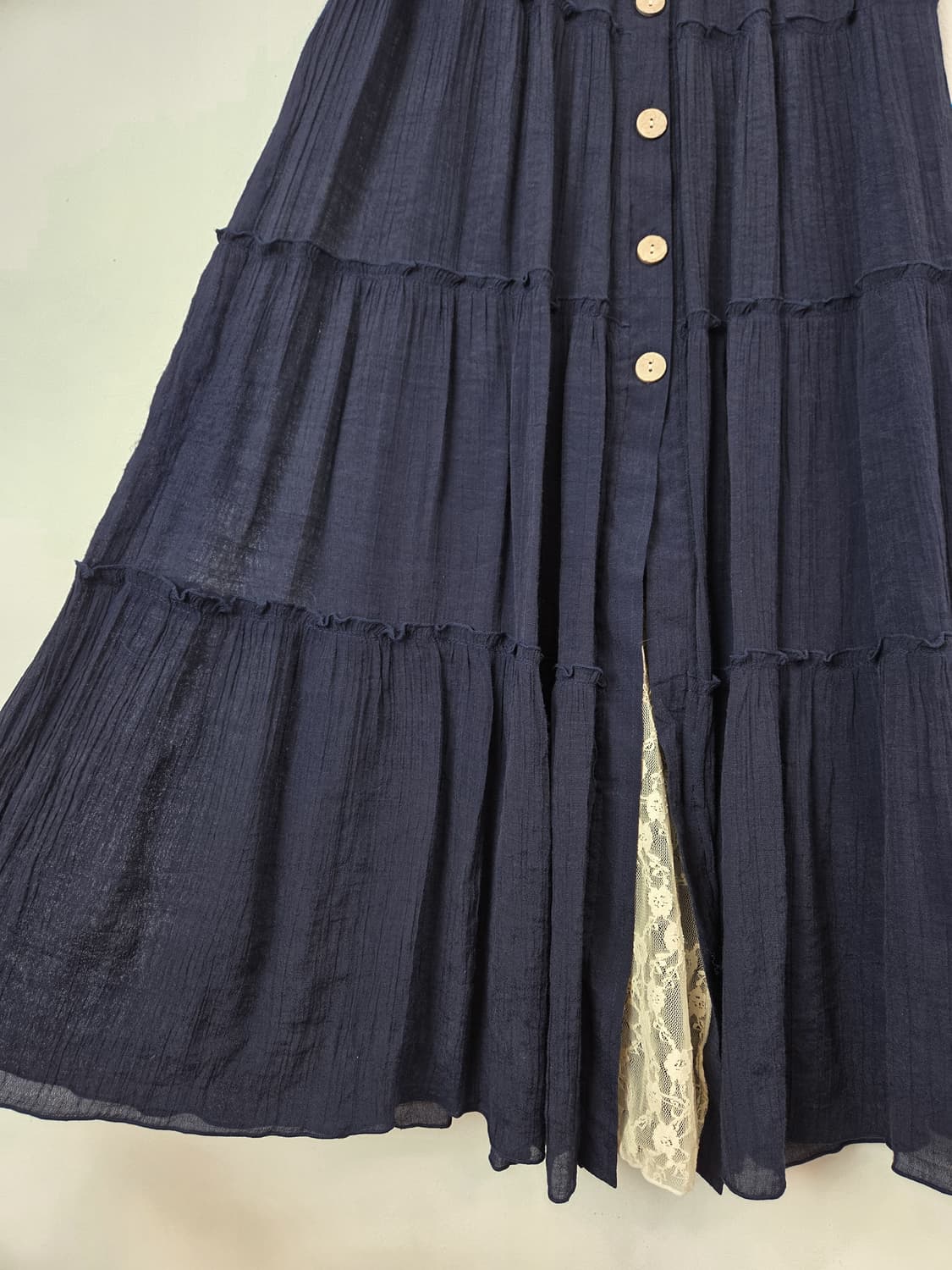 레이스 디테일 캉캉 롱스커트 상품이미지3