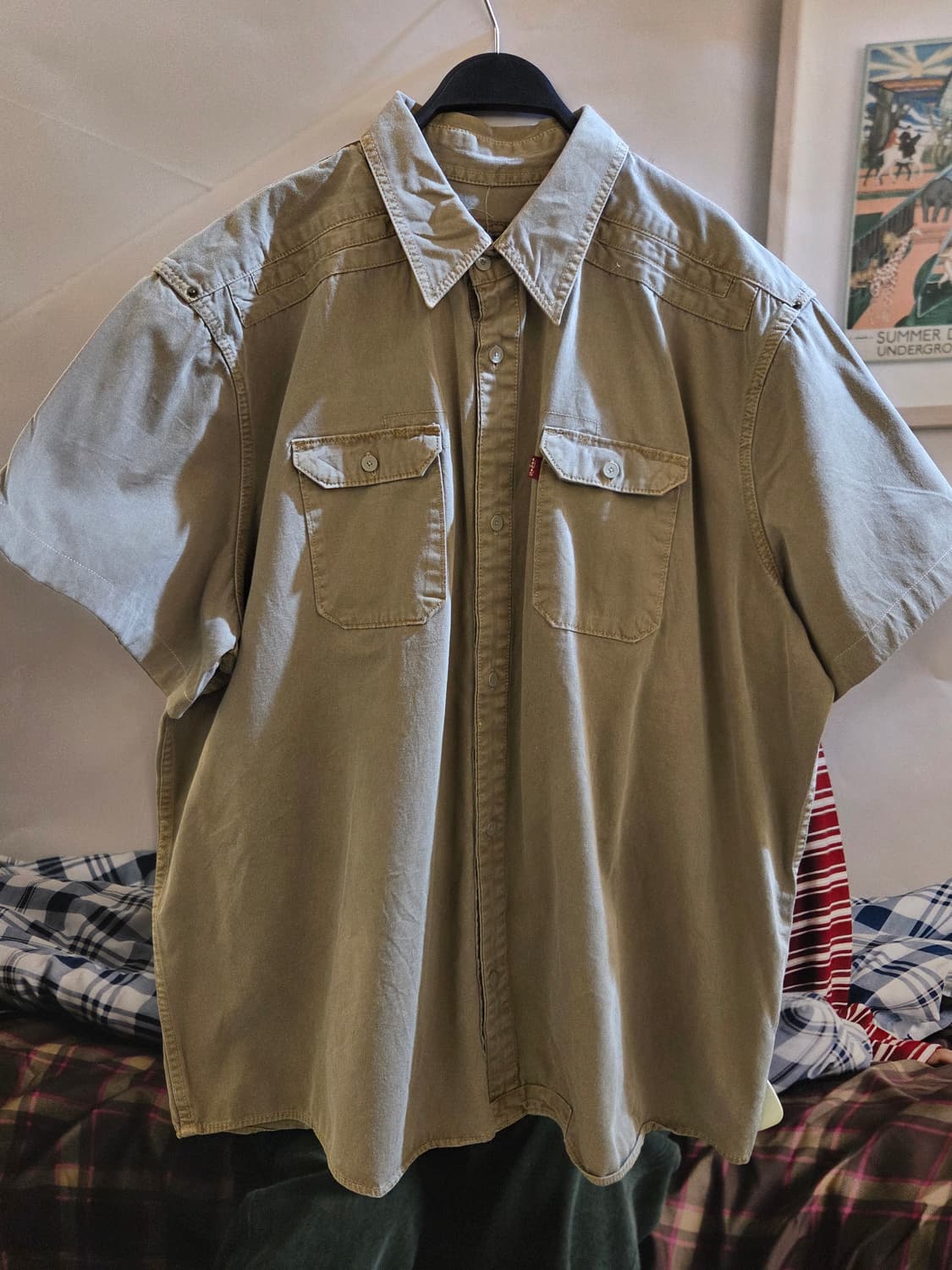 Levis 리바이스 베이지브라운 반팔셔츠 상품이미지2