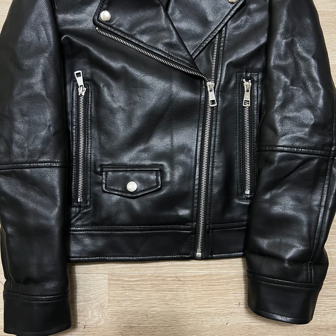 자라 키즈 싱글라이더 가죽 자켓 상품이미지3