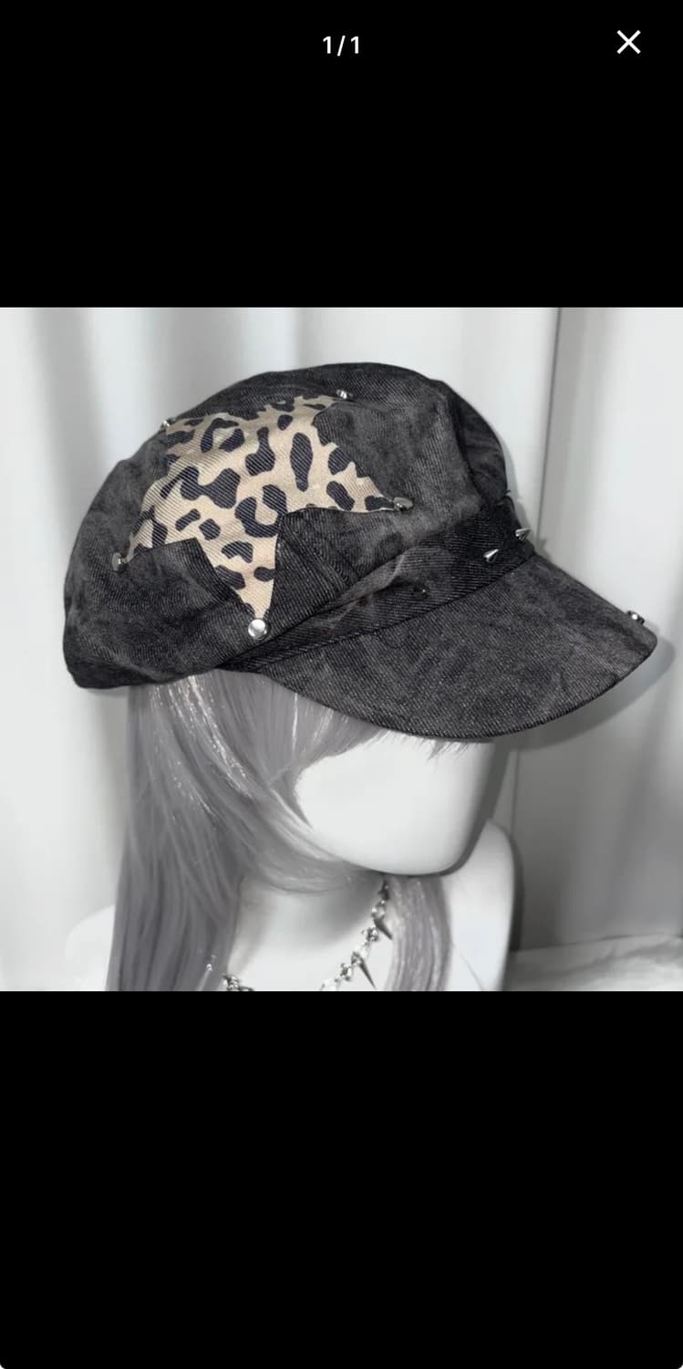 레오파드 빈티지 베레모 헌팅캡 상품이미지1
