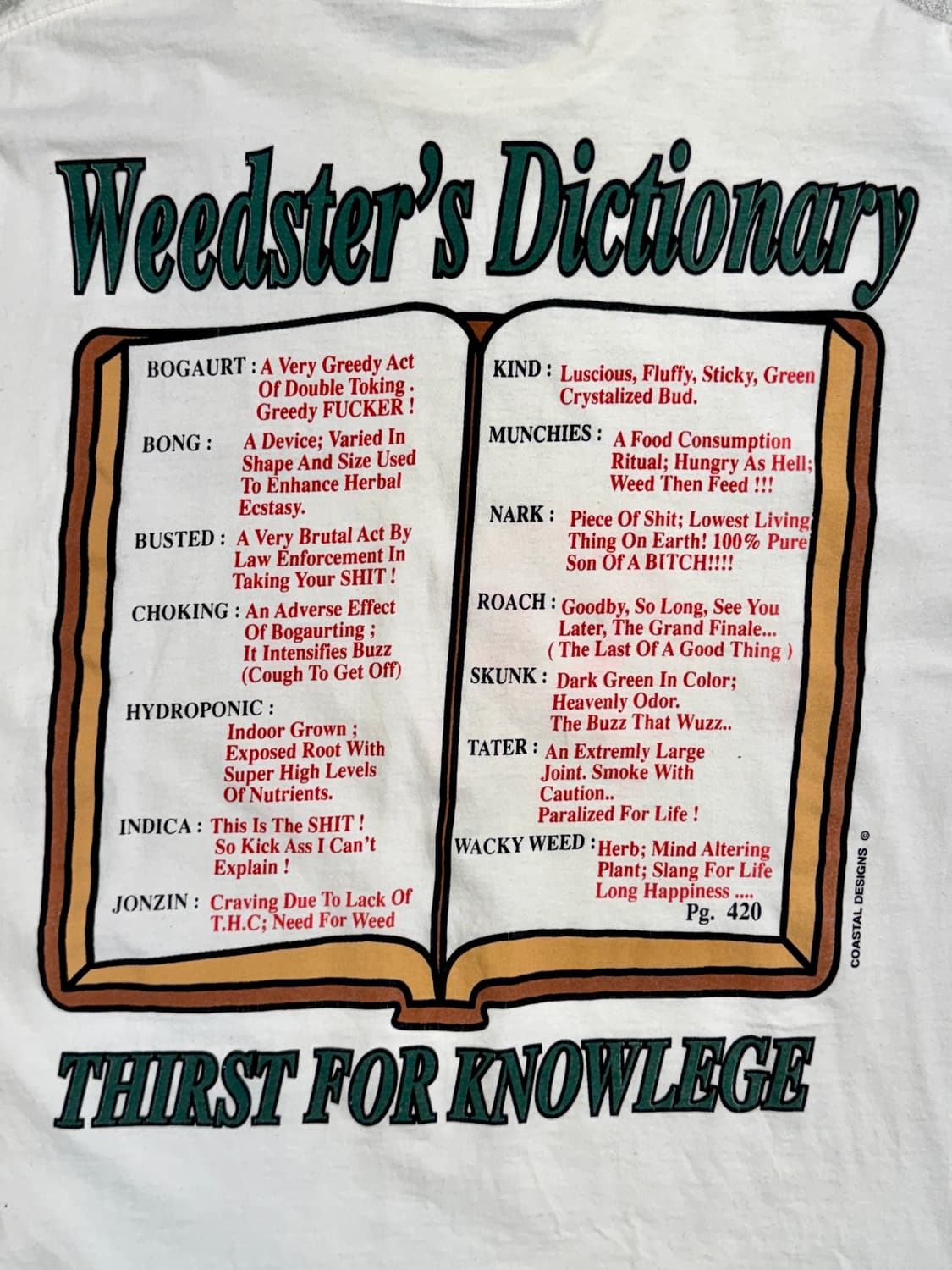 90s Weedster’s dictionary 프린팅 티셔츠(#T20) 상품이미지2