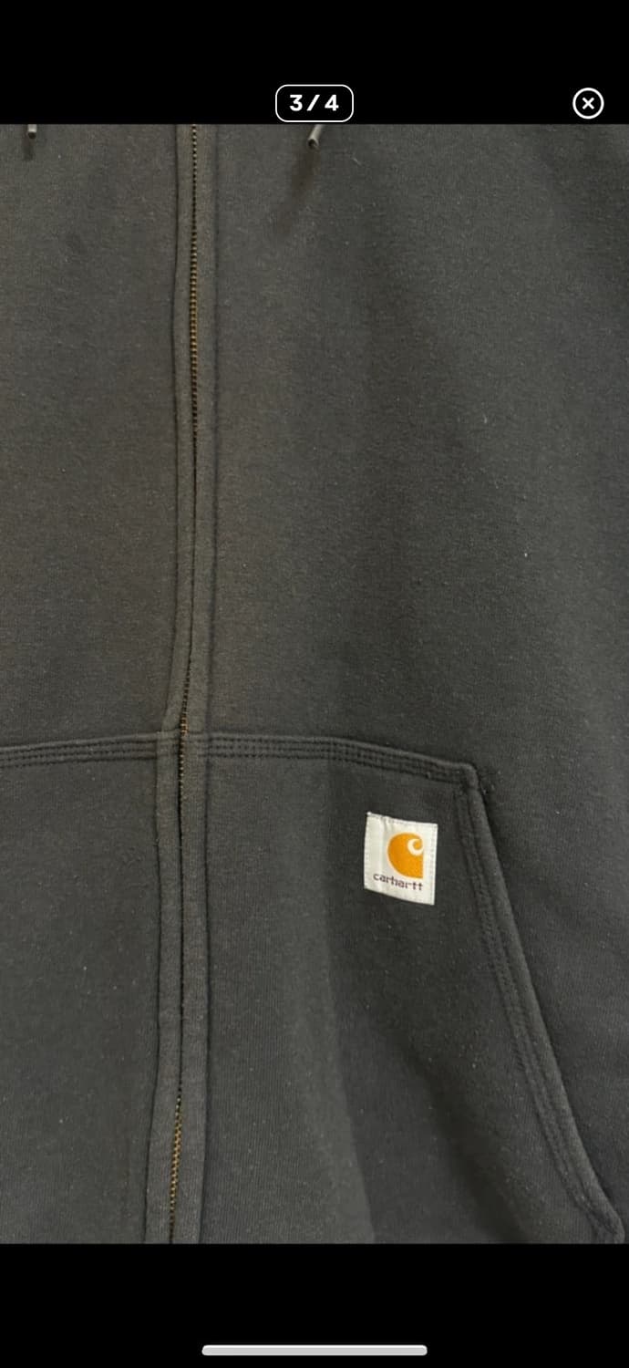 칼하트 후드집업 블랙s 상품이미지4