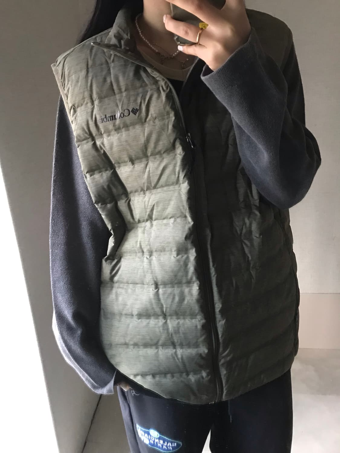 콜롬비아 카키 경량조끼 상품이미지5