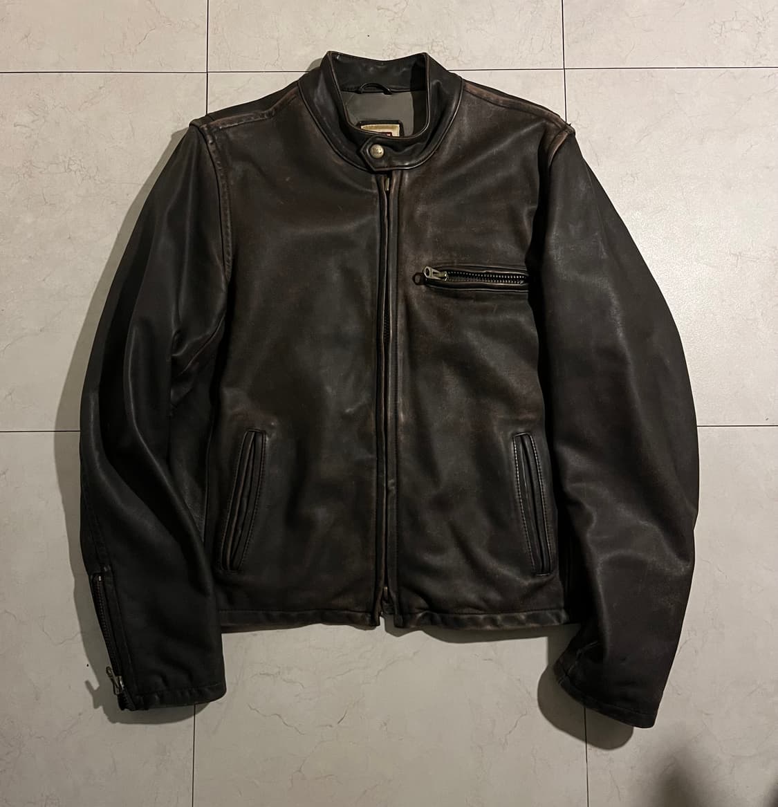 에즈라 피치 리얼 레더 카페레이서 자켓 L 상품이미지2
