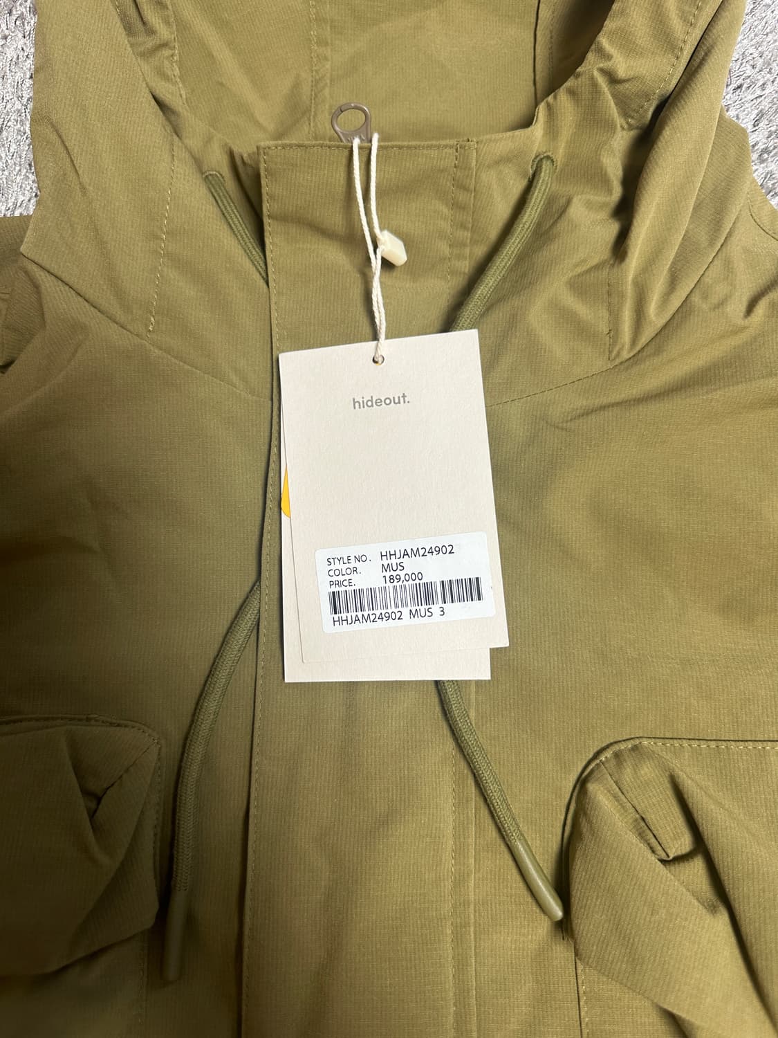 하이드아웃 볼륨 포켓 윈드브레이커 머스타드 색상 3 사이즈 상품이미지7