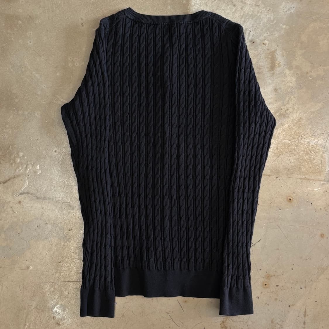 M 타미힐피거 여성용 블랙 케이블 니트 가디건 상품이미지3