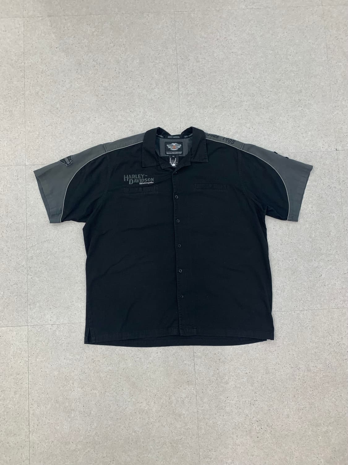 Harley Davidson 00s 할리데이비슨 레이싱 워크셔츠 상품이미지2