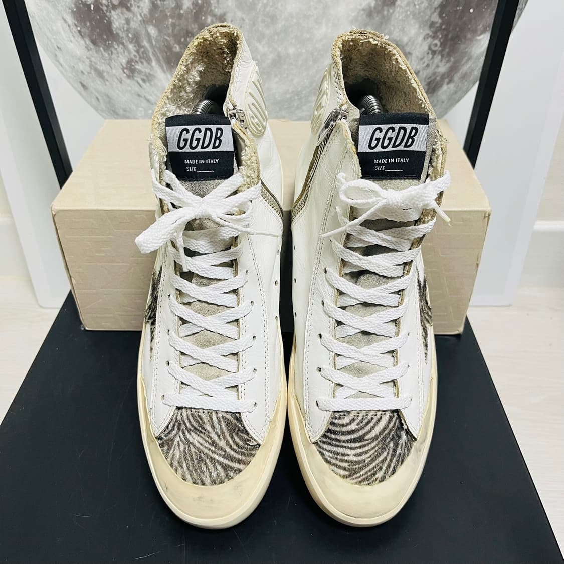 정품 41) 골든구스 레오파드 프란시 하이탑 스니커즈 상품이미지3