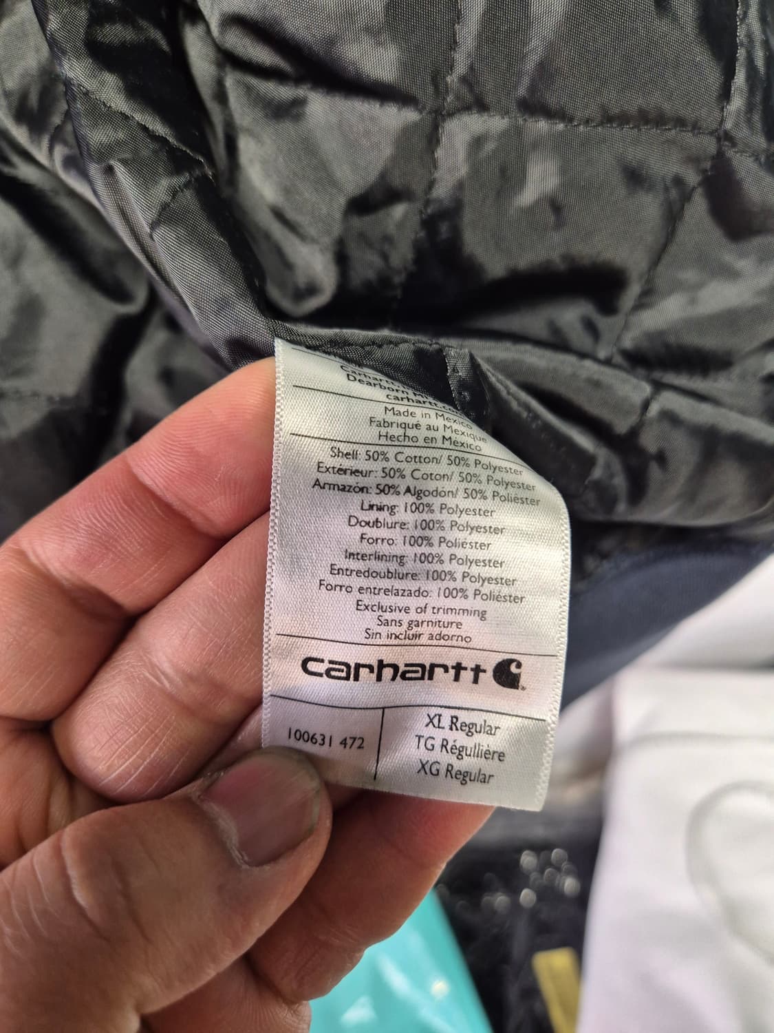 105 칼하트 후드집업 레인디펜더 네이비 XL사이즈(상태A급) 상품이미지6