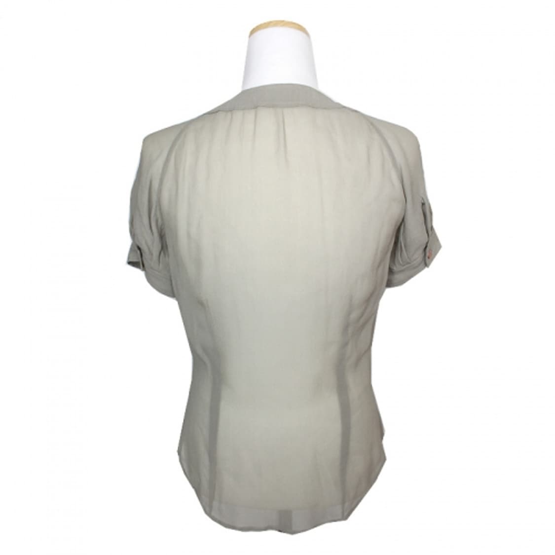 폴 스미스 그린그레이 블랙라벨 실크 블라우스 44 상품이미지2