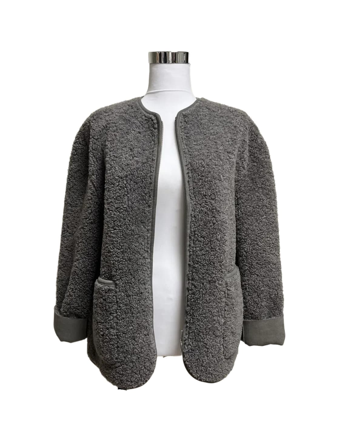 Gray fleece zip up 상품이미지4