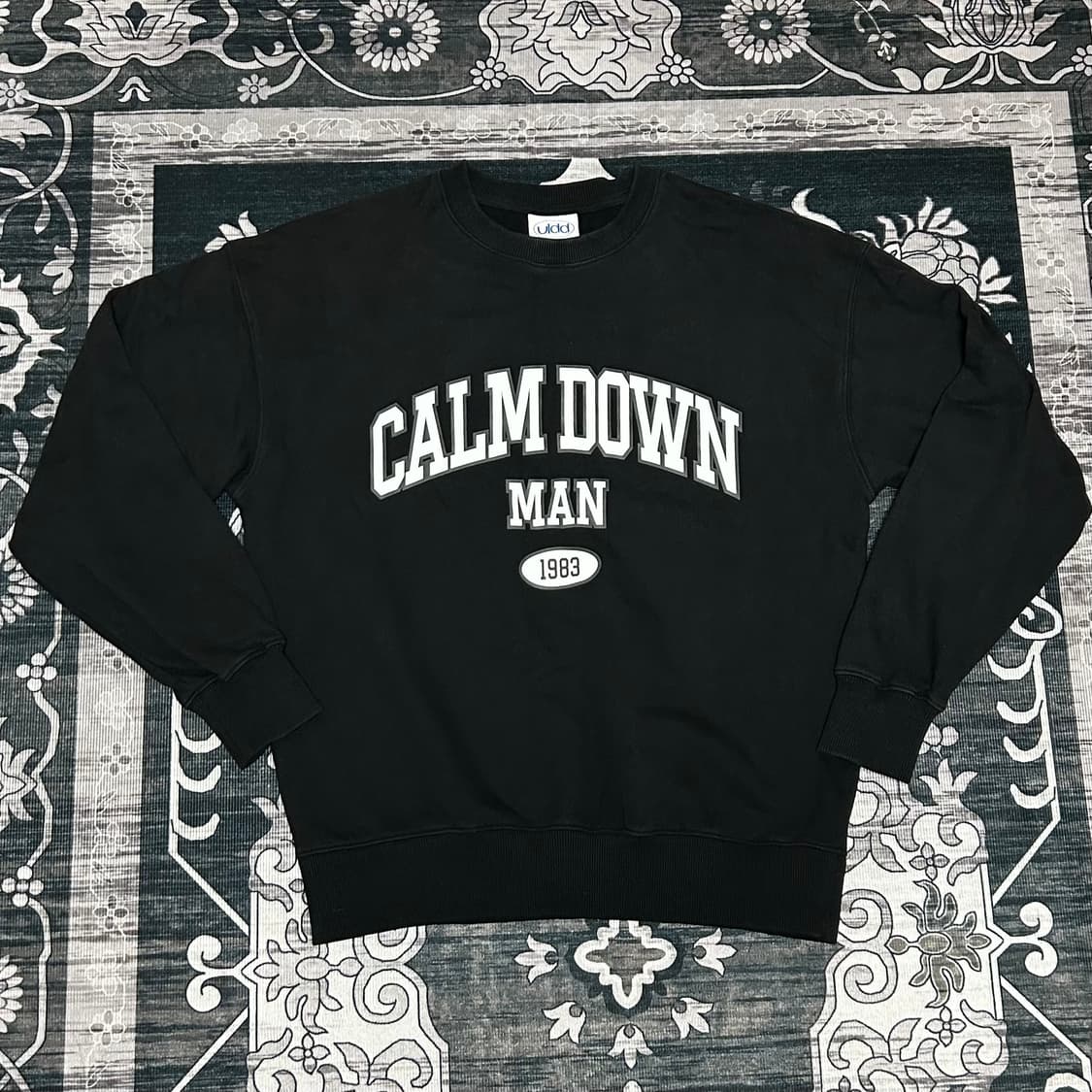 침착맨 캄다운맨 맨투맨 블랙 사이즈 1 상품이미지1