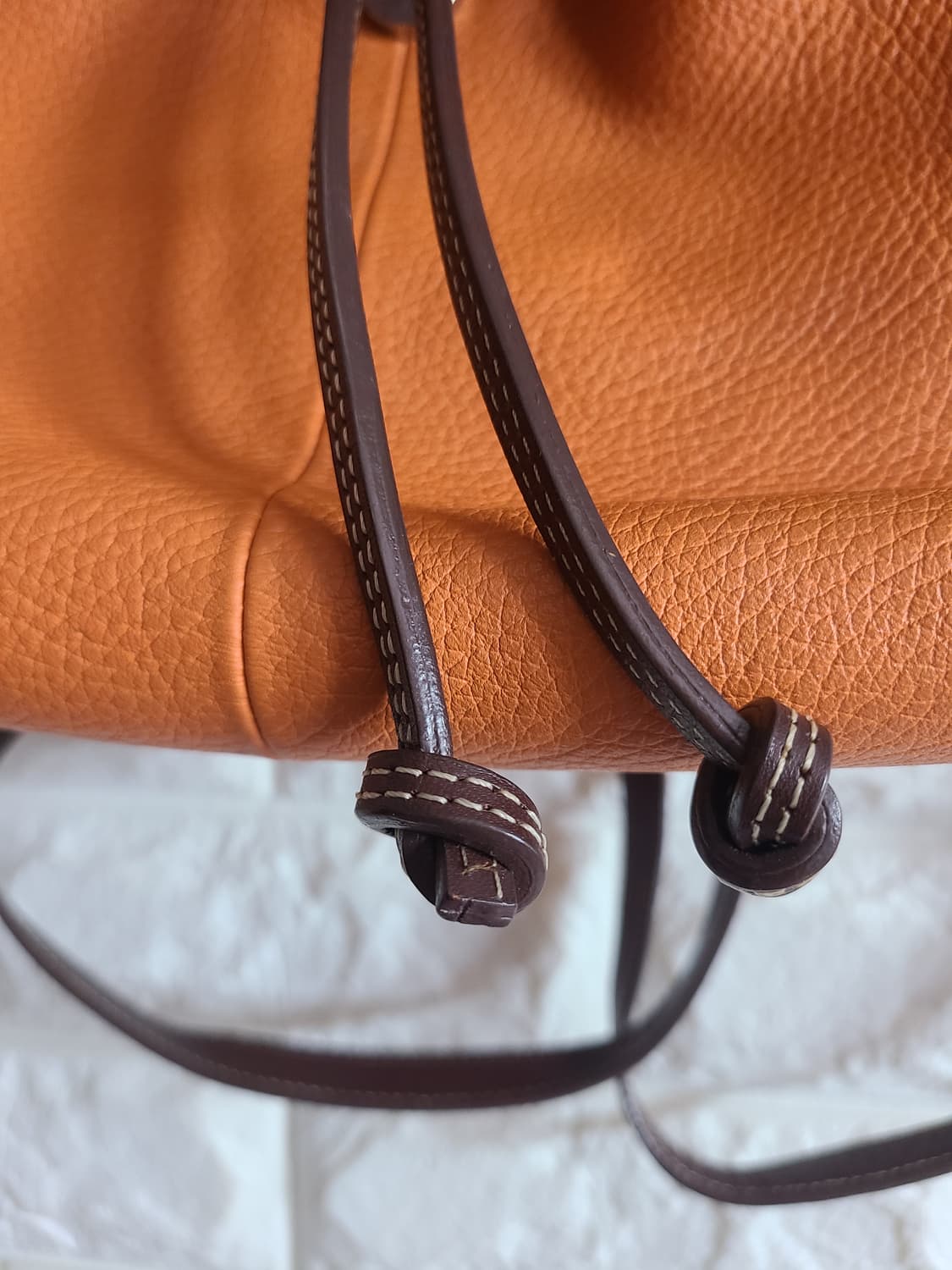 SODA 오렌지 가죽 백팩 상품이미지4