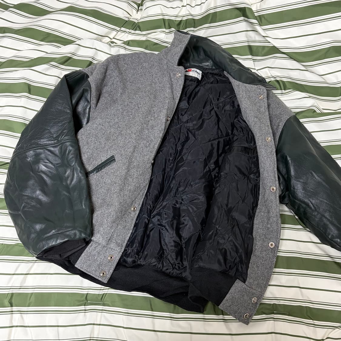 vintage leather varsity jaket 상품이미지2