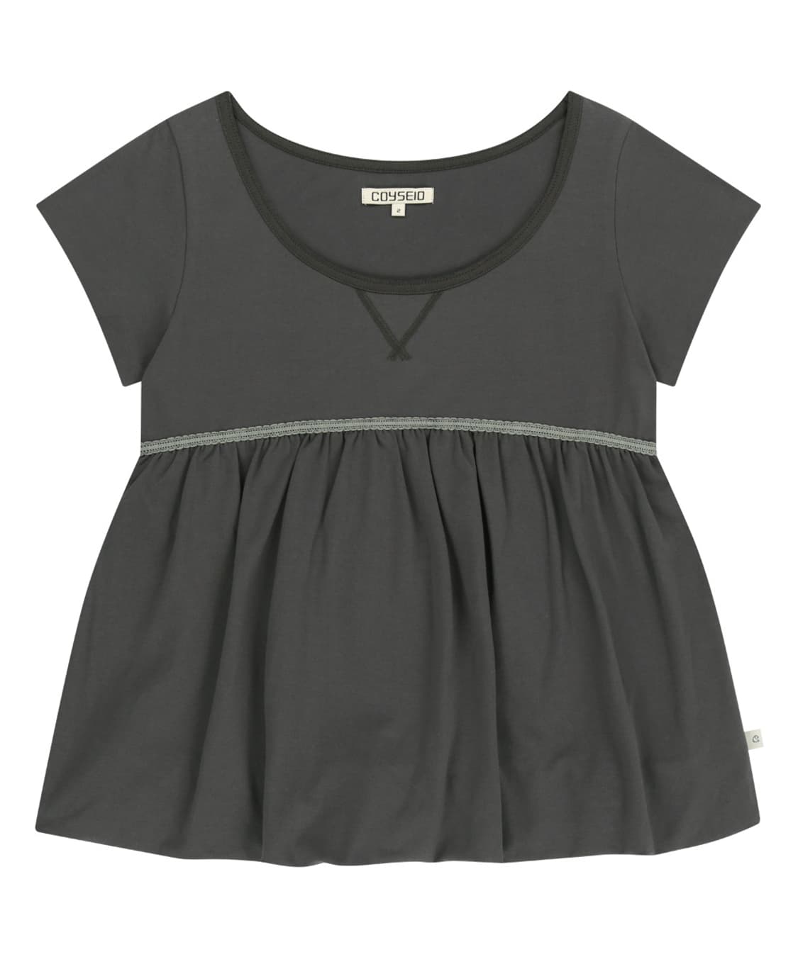 LACE BALLOON T-SHIRT DARK GREY 2 상품이미지1
