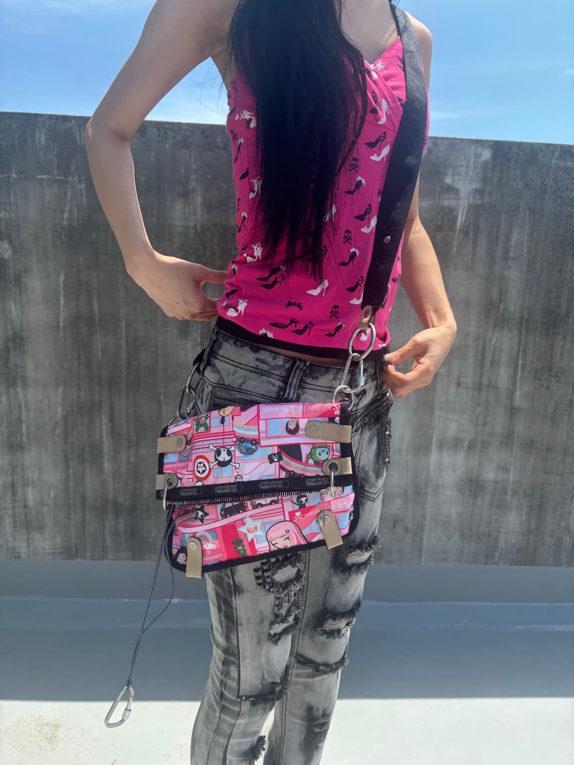 Tokidoki 레스포삭 콜라보 미니 크로스백 상품이미지1