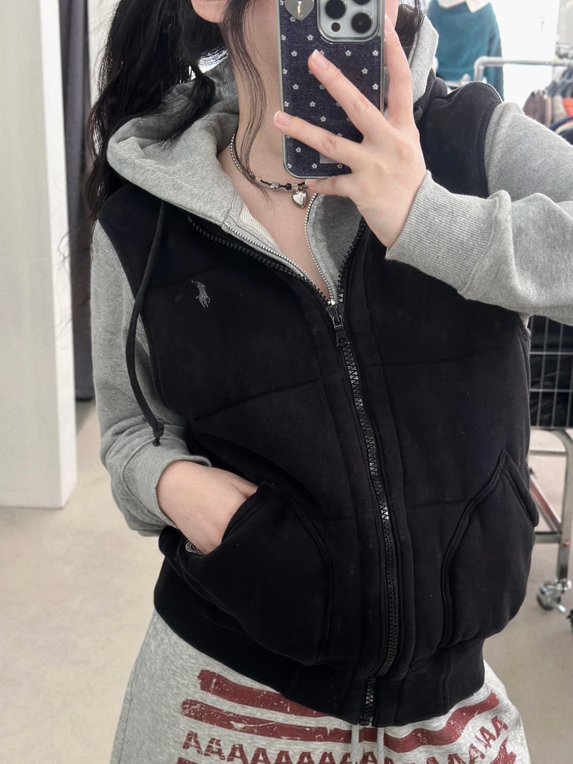 폴로 랄프로렌 블랙 코튼 패딩 베스트  상품이미지7