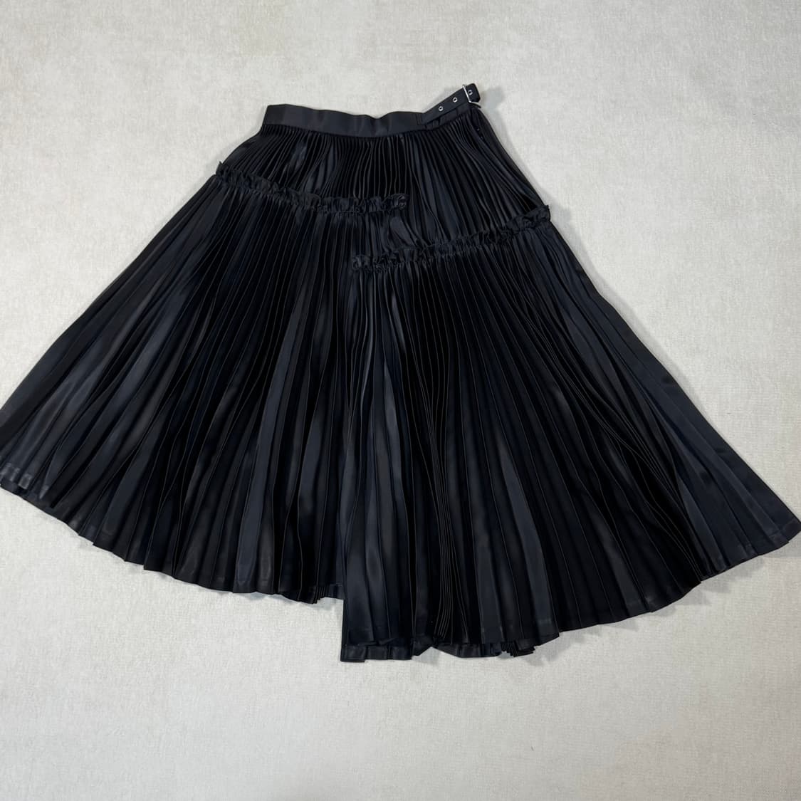 Pleated Black Belt Skirt 상품이미지2